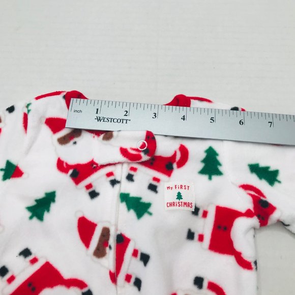 Just One You Made By Carter's Baby Size 6 Month Dark Santa Footed Pajama New - Picture 15 of 16